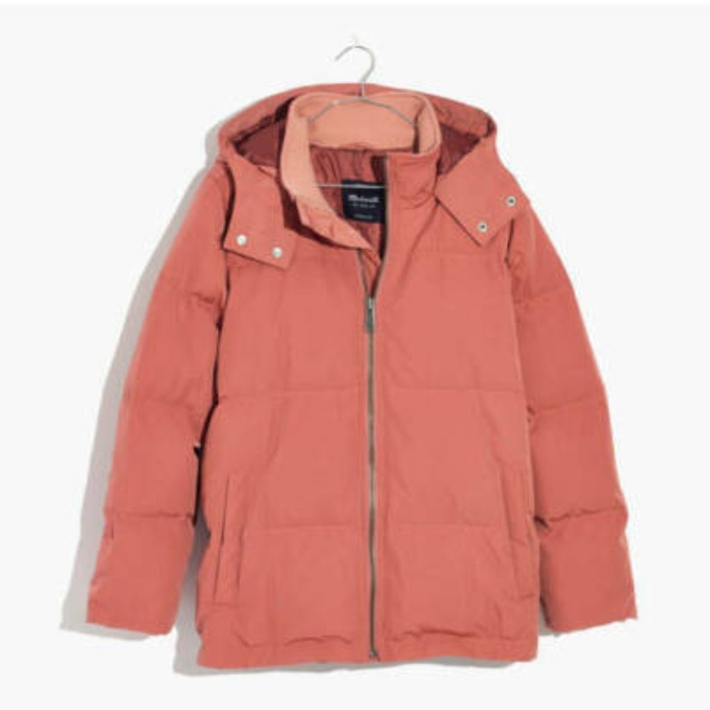 Quilted Down Puffer Parka - Sunset Rose